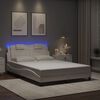 vidaXL Estructura de cama Viana con LED sin colch&oacute;n blanco 140x200 cm