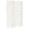 vidaXL Biombo separador de 4 paneles madera maciza Paulownia blanco retro