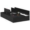 vidaXL Cama con almacenamiento Roble Negro 120 x 200 cm