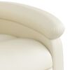 vidaXL Sillón reclinable de masaje de pie cuero artificial color crema