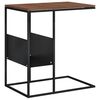 vidaXL Mesa auxiliar de madera contrachapada negro 55x36x59,5 cm