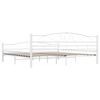 vidaXL Estructura de cama sin colch&oacute;n metal blanco 200x200 cm