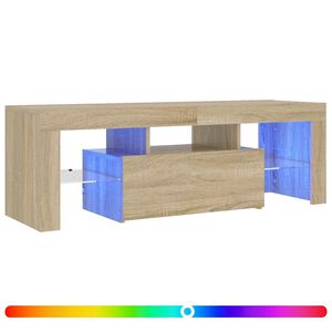vidaXL Mueble de TV con luces LED roble Sonoma 120x35x40 cm