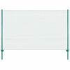 vidaXL Valla de malla alambre con postes acero verde 25x2 m