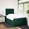 vidaXL Cama box spring con colch&oacute;n terciopelo verde oscuro 120x200 cm