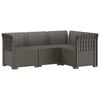 vidaXL Sof&aacute; de Jard&iacute;n para 4 Personas Estilo Rattan PP Gris Claro