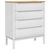 vidaXL C&oacute;moda cajonera FLORO madera maciza de pino blanco