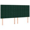 vidaXL Cama box spring con colch&oacute;n terciopelo verde oscuro 180x200 cm