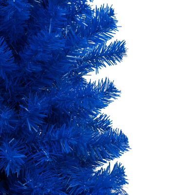 vidaXL Árbol de Navidad preiluminado con luces y soporte azul 150 cm