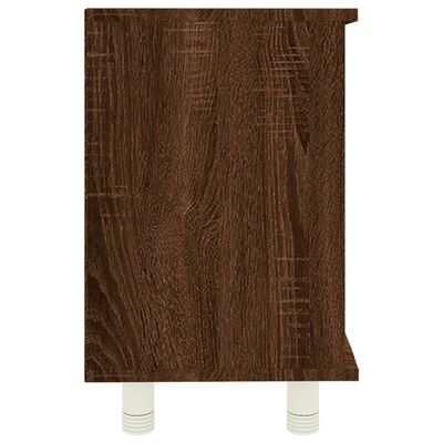vidaXL Armario de baño madera contrachapada marrón roble 60x32x53,5 cm