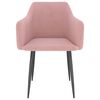 vidaXL Sillas de comedor 2 unidades terciopelo rosa