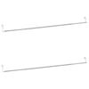 vidaXL Rieles de cortina 2 uds aluminio blanco y plateado 90-135 cm