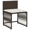 vidaXL Set comedor de jardín 7 pzas con cojines ratán sintético marrón