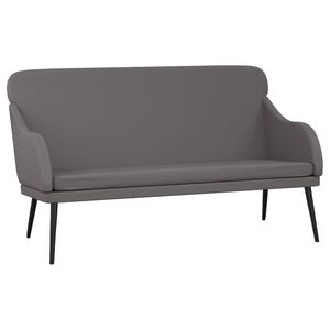 vidaXL Banco de cuero sintético gris 110x76x80 cm