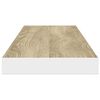 vidaXL Estante flotante de pared MDF roble y blanco 120x23,5x3,8 cm