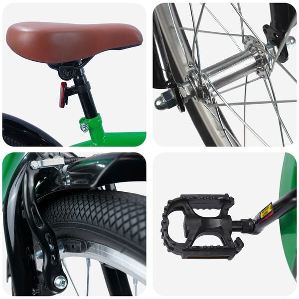 vidaXL Bicicleta Infantil 20 Pulgadas para 6-11 a&ntilde;os Verde