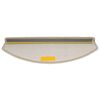 vidaXL Felpudos para escaleras 15 unidades 65x24x4 cm gris topo semicircular grande