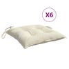 vidaXL Cojines sillas de jard&iacute;n 6 uds tela Oxford crema 50x50x7 cm