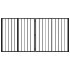 vidaXL Puerta para perros 2 uds. Negro 80 x 80 cm Acero Galvanizado
