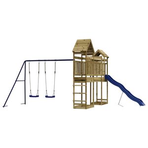 vidaXL Parque infantil de exterior madera de pino impregnada