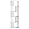 vidaXL Librer&iacute;a 5 niveles madera ingenier&iacute;a blanca 45x23,5x162,5 cm
