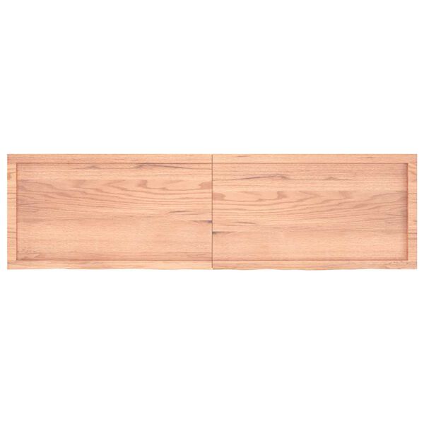 vidaXL Tablero mesa madera roble tratada marrón claro 180x50x(2-4) cm