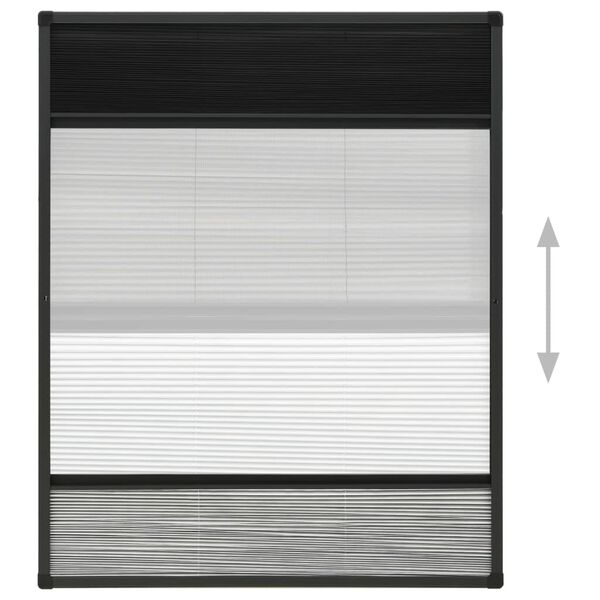 vidaXL Mosquitera plisada para ventanas contra el sol aluminio 60x80cm