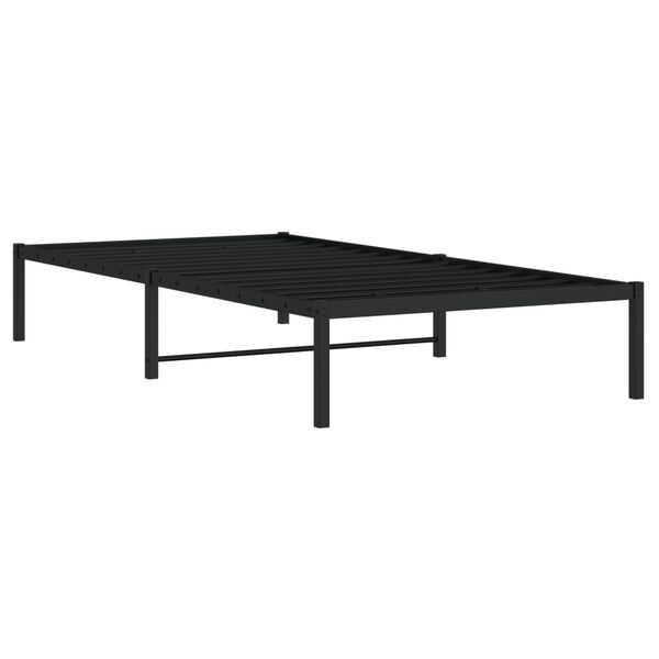 vidaXL Estructura de cama sin colchón metal negro 107x203 cm