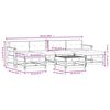 vidaXL Juego de muebles de jardín 7 pzas y cojines madera maciza gris