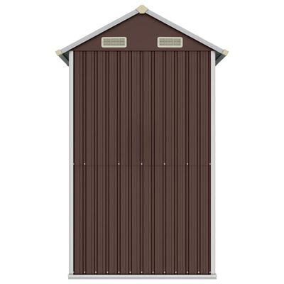 vidaXL Cobertizo de jardín acero galvanizado marrón 192x152,5x237 cm