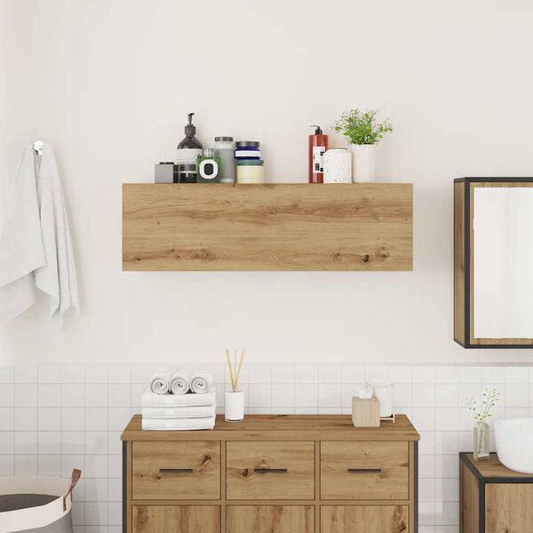 vidaXL Mueble pared ba&ntilde;o madera ingenier&iacute;a roble artisan 100x25x30 cm