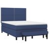 vidaXL Cama box spring con colch&oacute;n tela azul 140x190 cm
