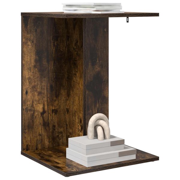vidaXL Mesa lateral Roble ahumado 45 x 40 x 62,5 cm
