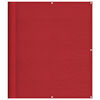 vidaXL Biombo para balc&oacute;n rojo, 120 x 700 cm, 100 % poli&eacute;ster Oxford