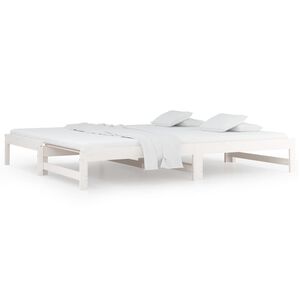 vidaXL Sof&aacute; cama extra&iacute;ble sin colch&oacute;n blanco 2x(90x200) cm
