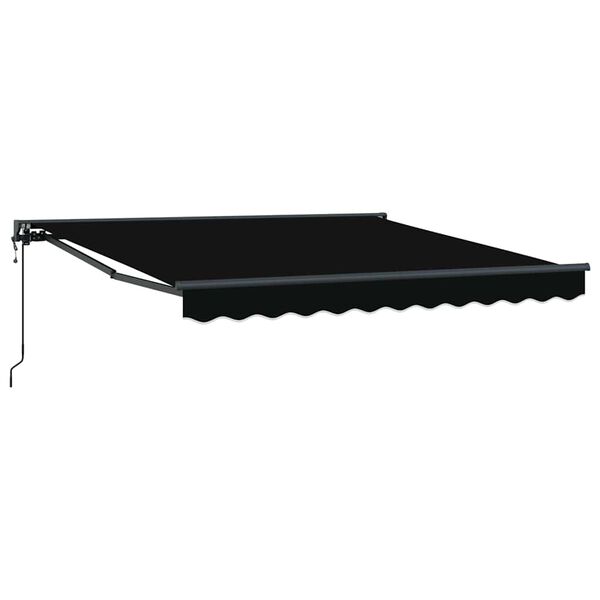 vidaXL Toldo Retr&aacute;ctil Negro 350 x 250 cm Poli&eacute;ster y metal
