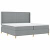 vidaXL Cama tipo Box Spring con colch&oacute;n Gris Claro 200 x 200 cm tela