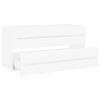 vidaXL Juego de muebles de ba&ntilde;o 2 pzas madera contrachapada blanco