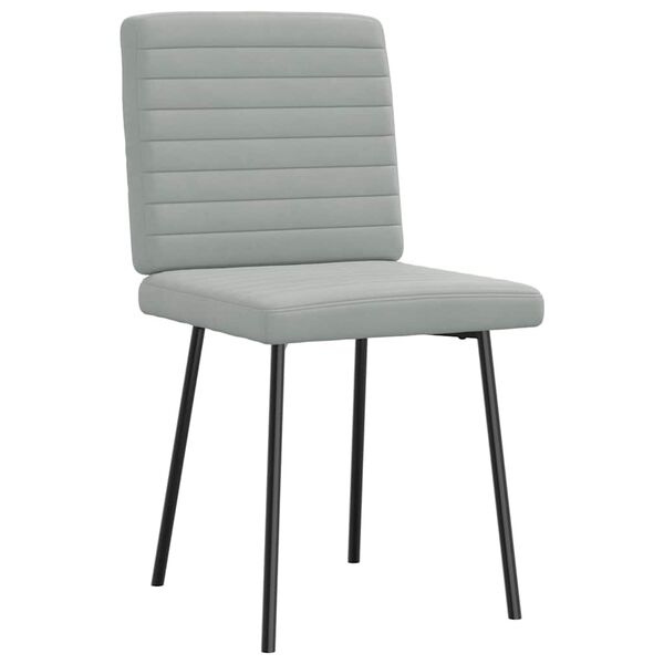 vidaXL Sillas de comedor 2 unidades terciopelo gris claro