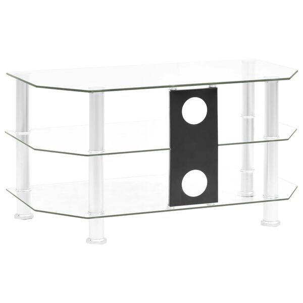 vidaXL Mueble de TV vidrio templado transparente 75x40x40 cm