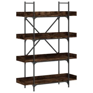 vidaXL Librer&iacute;a 4 estantes madera ingenier&iacute;a roble humo 100x33x145,5cm
