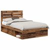 vidaXL Estructura de cama con cabecera Madera vieja 120 x 200 cm