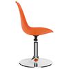 vidaXL Sillas de comedor giratorias 2 uds cuero sint&eacute;tico naranja