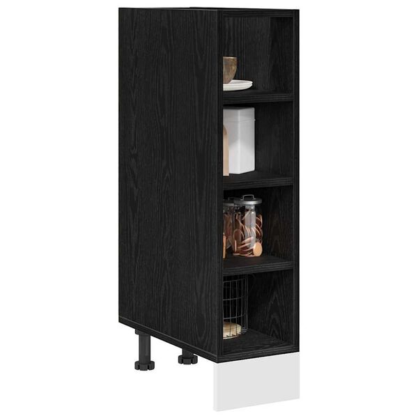 vidaXL Gabinete Base de Cocina Roble negro 20 x 44,5 x 81,5 cm
