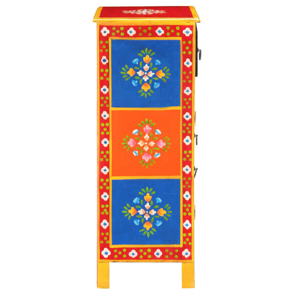 vidaXL Aparador de madera maciza de mango pintado a mano 60x30x75 cm