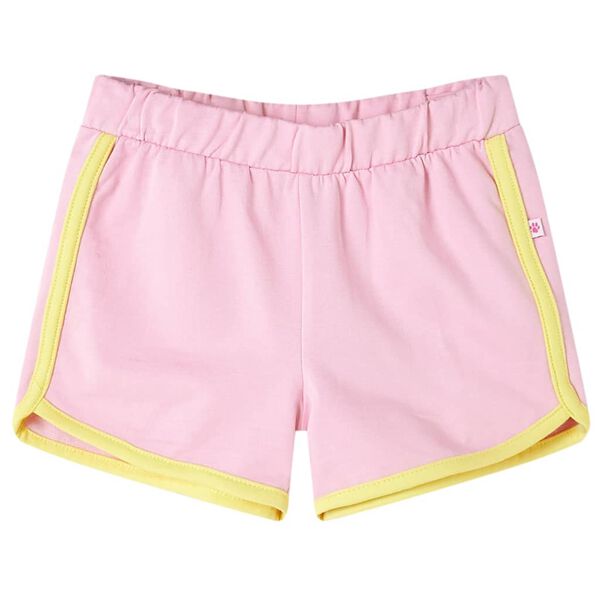 Pantal&oacute;n corto infantil con ribete rosa brillante 116