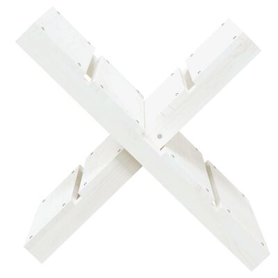 vidaXL Soporte de leña blanco madera maciza de pino 47x39,5x48 cm