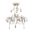 vidaXL L&aacute;mpara colgante ara&ntilde;a de cristal elegante blanca