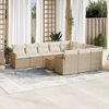 vidaXL Set de sof&aacute;s de jard&iacute;n 11pzas con cojines rat&aacute;n sint&eacute;tico beige