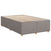 vidaXL Cama box spring con colchón tela gris taupe 120x190 cm